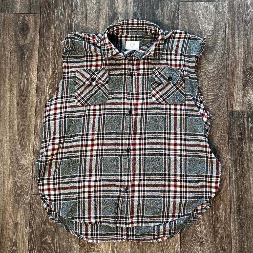 Rare Fear of God Collection Plaid Button-Up Vest